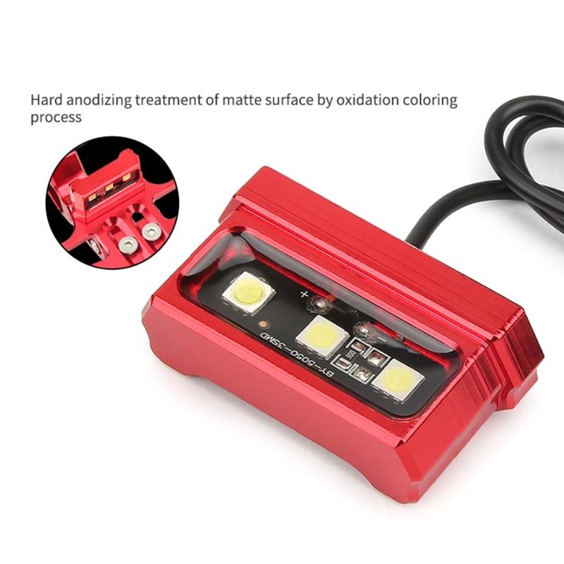 12V Motorcycle LED License Plate Light Decorative Lamp Frame Rear Tail Number Light Universal Indicators Motorbike Parts