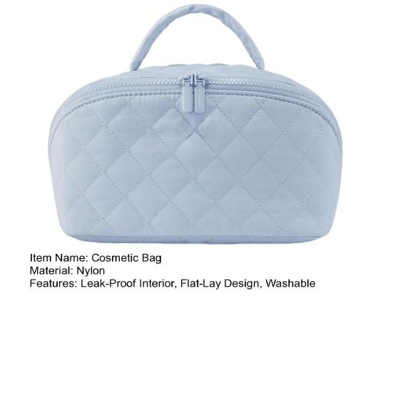 Makeup Bag Woman Puffy Padded Organizer Leak-Proof Interior Washable Cosmetic Case Portable Toiletry Bag