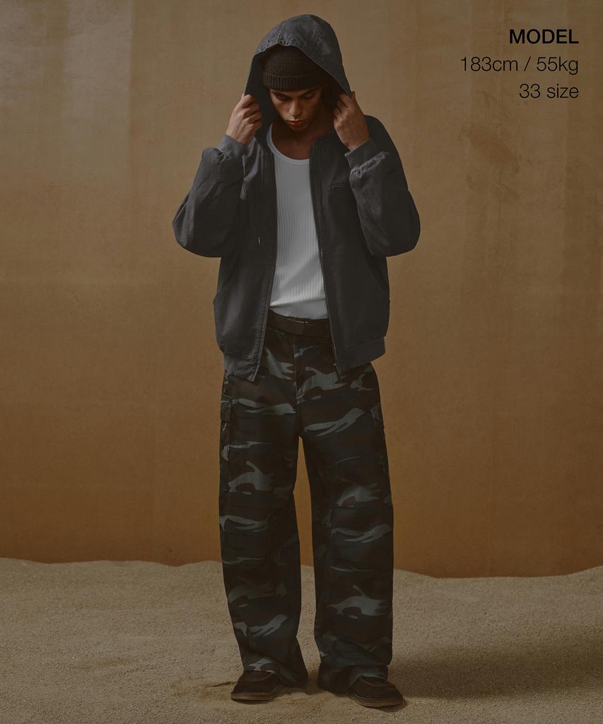 MUSINSA STANDARD Camouflage Extra Wide Cargo Pants [Khaki/Camo]