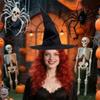 Black Velvet Witch Hat with Ruched Detail and Wide Brim for Adults - Halloween Costume Accessory for Cosplay