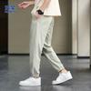 Romon Men's Ice Silk Casual Jogger Pants with Side Splicing