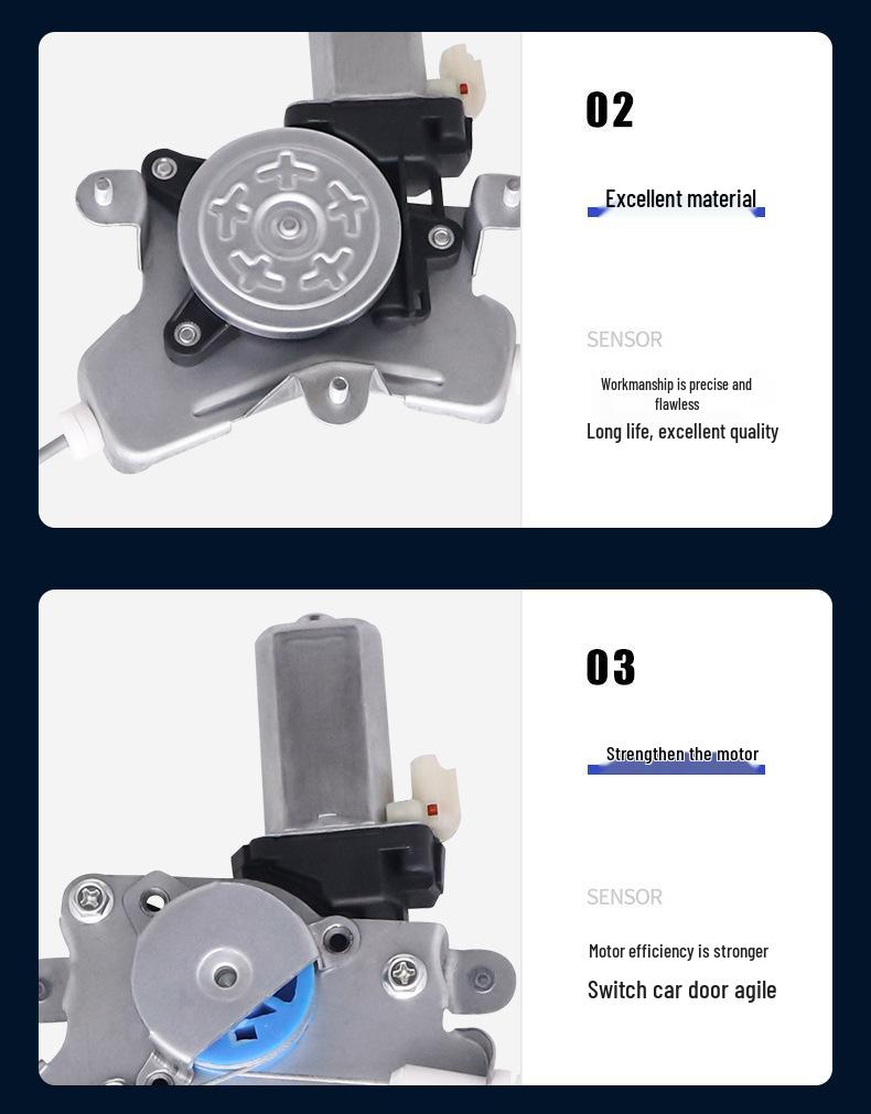 Fits 03-15 Buick Excelle: Electric Window Regulator Assembly with Motor and Bracket