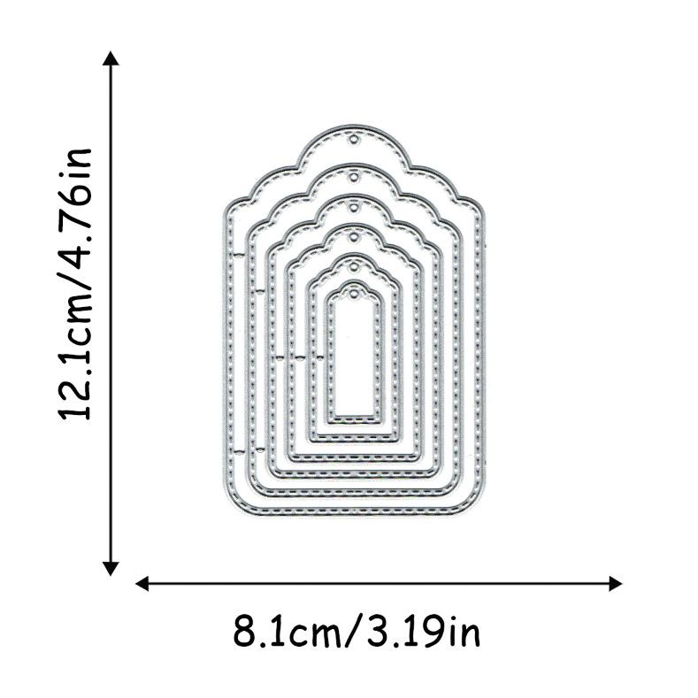 

Carbon Steel Embossing Die Frame for DIY Scrapbooking 12.1x8.1 cm срібний