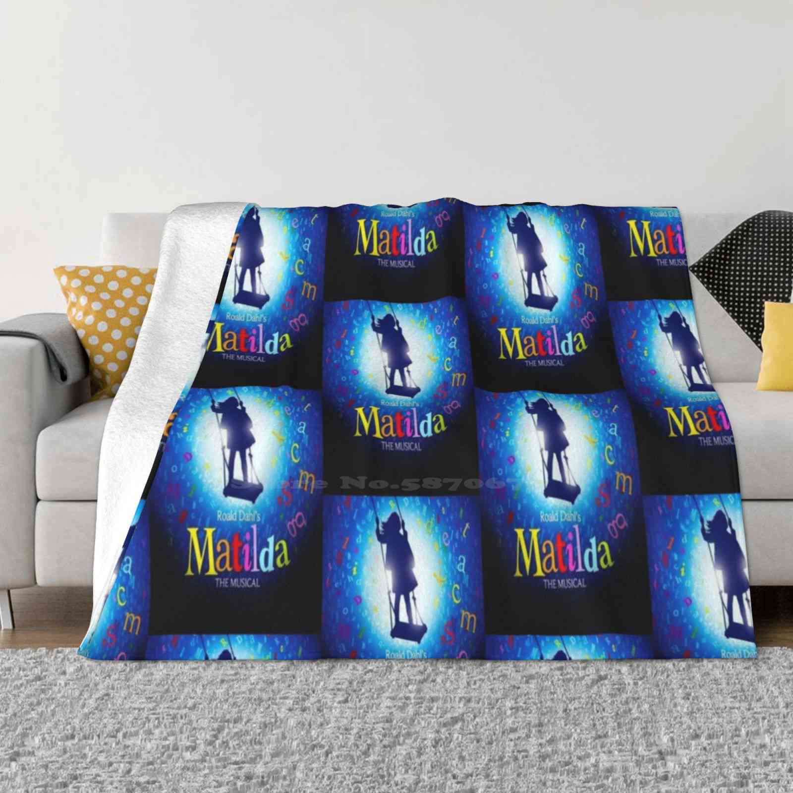 Матильда Музыкальная Мода Мягкое Теплое Фланелевое Одеяло Матильда Музыкальная Бродвей Матильда Музыкальный Театр Матильда Чертополох И 30x40in