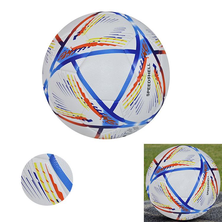 Training Soccer Ball PU No. 5 Symbol Highly Elastic Inflatable Football for Outdoor Sports Adults