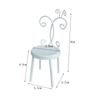 1Pcs 1:12 Dollhouse Miniature Accessories Simulation Iron Back Chair Furniture Home Model Decor Toy Doll House Accessories