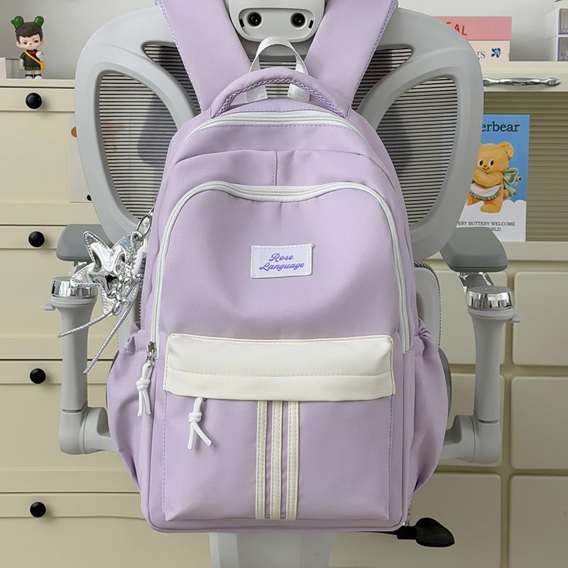 Schoolbag New Cute Backpack Large Capacity Korean Version of Student Schoolbag Women's High Value Simple Fashion Versatile Travel Backpack