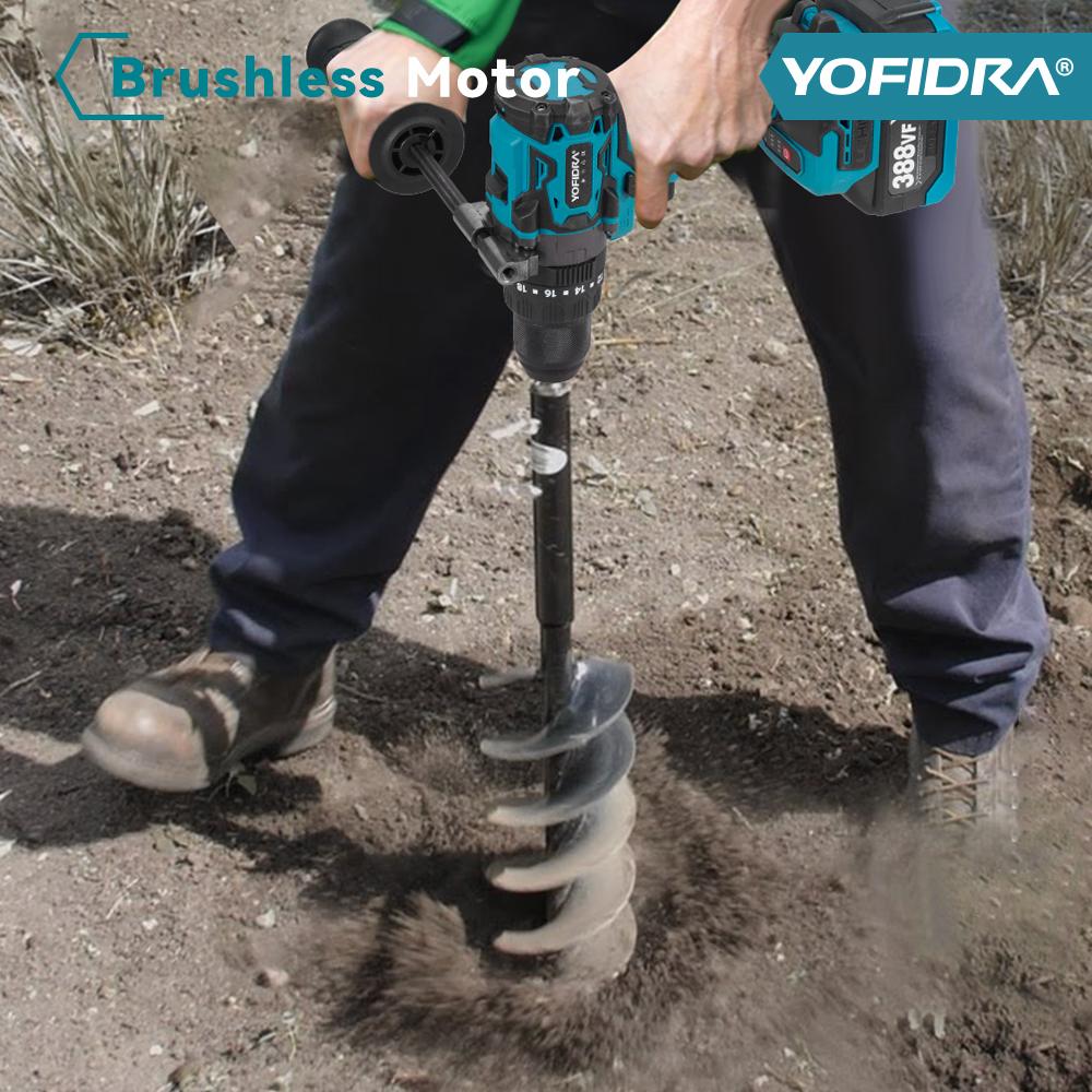 Yofidra 900 Nm 13 mm Bürstenloser Elektrischer Schlagbohrschrauber 20+3 Drehmoment Akku-Schrauber Kraftwerkzeug für Makita 18V Akku-Stift