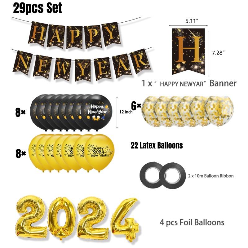 Premium Latex Balloon Set Ideal For New Year's Theme Parties And Festive Decorations