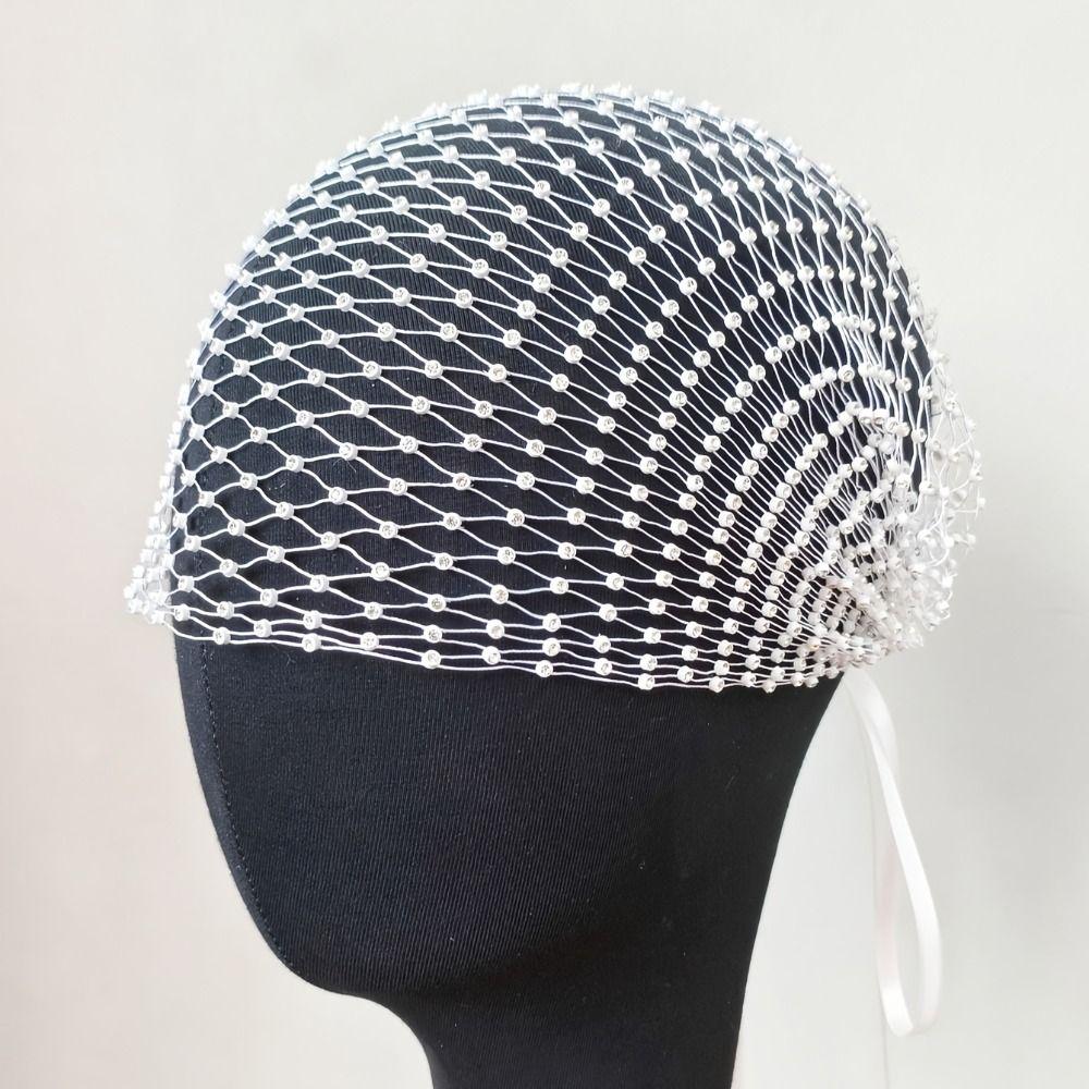 European American Style Fishing Net Headcover Hollow Out Bridal Headwear Beanies  Nightclub