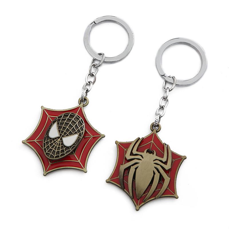 Spider-Man Series Mask Keychain Metal Pendant Creative Keyring for Kids Friends Backpack Jewelry Accessories Gift
