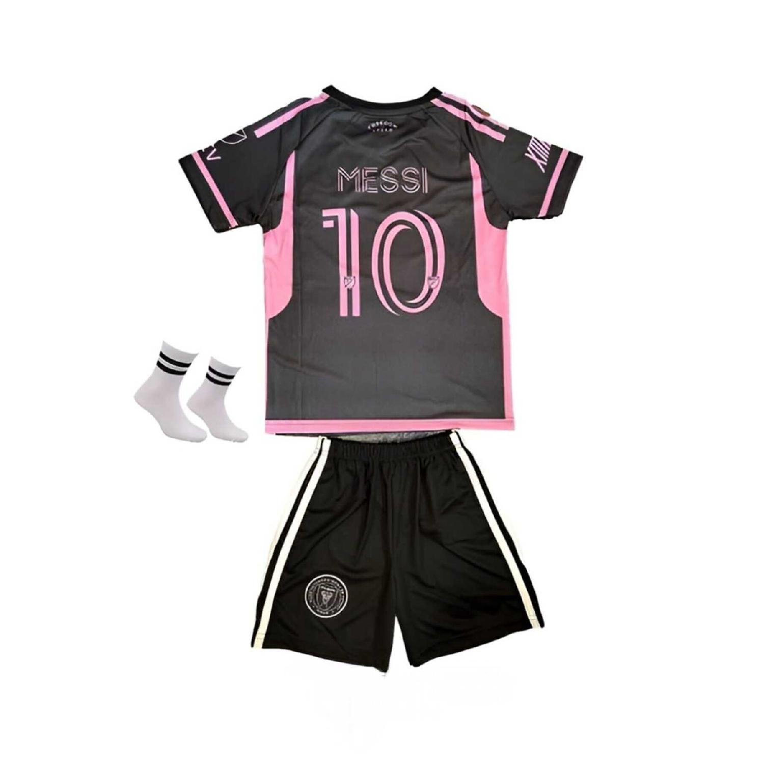 

Интер Майами 2023/24, новый сезон, детские шорты из джерси Лионеля Месси, комплект из 3 носков