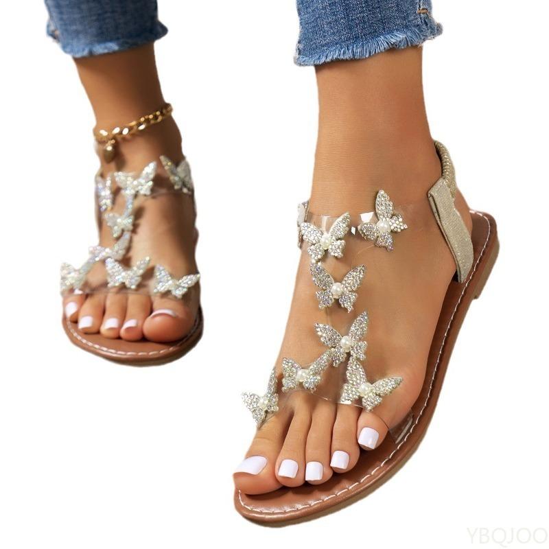 2026 new summer Women Fashionable Flat sandal Elegant minimalist Ladies' flat shoes with bow tie leisure comfort Beach slippers