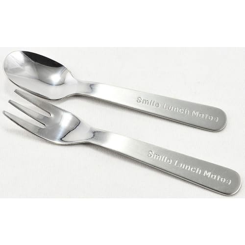 Ippinsha Spoon and Fork Set, Made In Japan, Red, Sugar Land, Smile Lunchmate, 42021-2