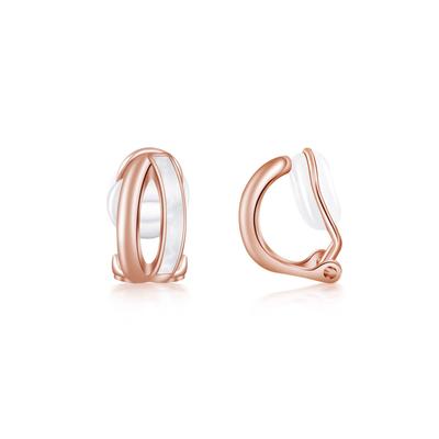 Free Bird Painless Earrings for Popular Pink Clip Silver For Everyday Use Women, Gold, Seashell, Earrings, 925, Hypoallergenic, Non-Pierced Earrings,