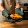2Pcs Thickened Cotton Oven Mitts Heat-Resistant Baking Gloves for Microwave And Grill Non-Slip Machine Washable Essential Kitchen Tool