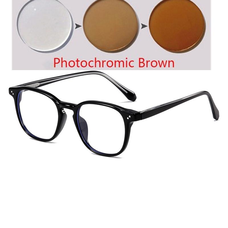 -0.5 -0.75 To -6.0  Square Customize Prescription Eyeglasses Women Men Anti-Reflective Student Finished Glasses Nearsighted