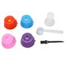 4PCS Reusable Coffee Capsule PP Multi Color Refillable Reusable Coffee Filter Pod with Tamper for