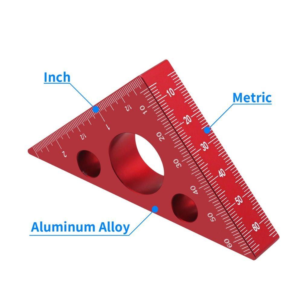 Metric Scales Right Angle Ruler Aluminum Thickened Height Ruler Triangle Ruler  Carpenter's Square