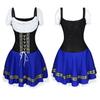 Women Oktoberfest Costume Dirndl Dresses Female Fancy Festival Dress Beer Maid Halloween Costume Adult Carnival Party Plus Size 3Xl For Girls