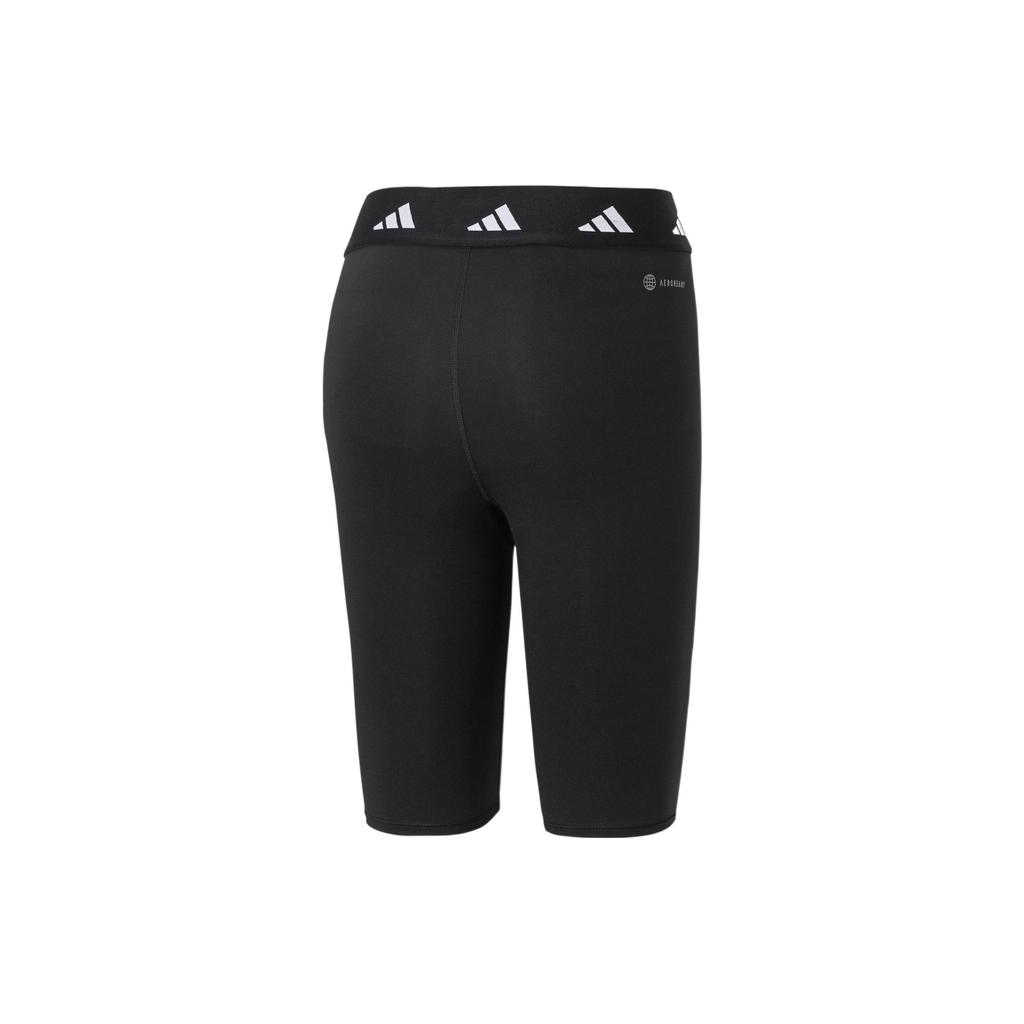 Adidas SS22 TF PP Bike Letter Print High Waist Elastic Fitness Pants Women Pants Black HF6661