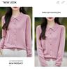 Women's Spring 2025 Lapel Cardigan Sweater - Knitwear Shirt Collar Base Layer or Outerwear Top