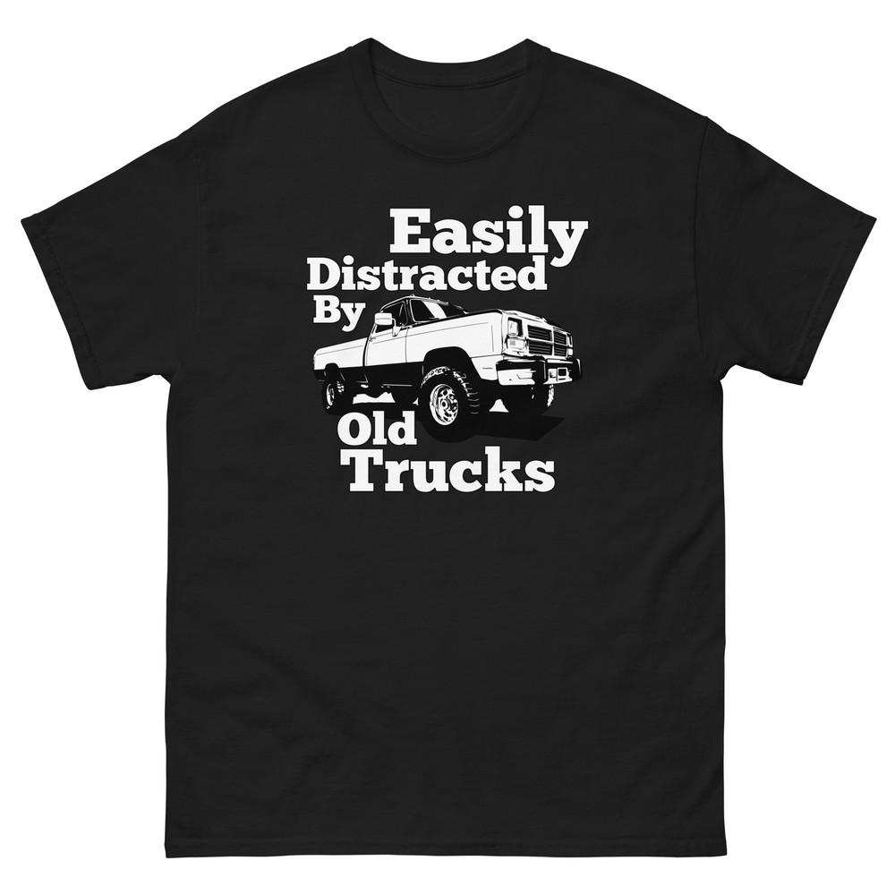 First Gen Truck T-Shirt Mens, Easily Distracted By Old Trucks Car Enthusiast Tee Unisex T-Shirt M