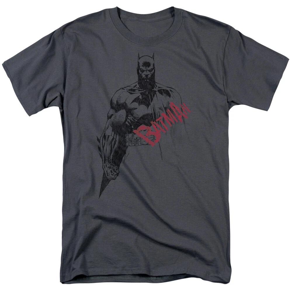 Batman  Sketch Bat Red Logo  T-Shirt - Regular or Sleeveless - to 5X 3XL