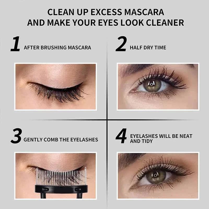 Black Eyelash Curler Comb Makeup Tool Applicator Eyelashes Brush Eyebrow Curler Eyelash Comb Curler for Beautiful Lashes