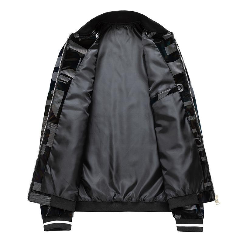 Новая весенне-осенняя мужская бейсбольная куртка с воротником — фото 4