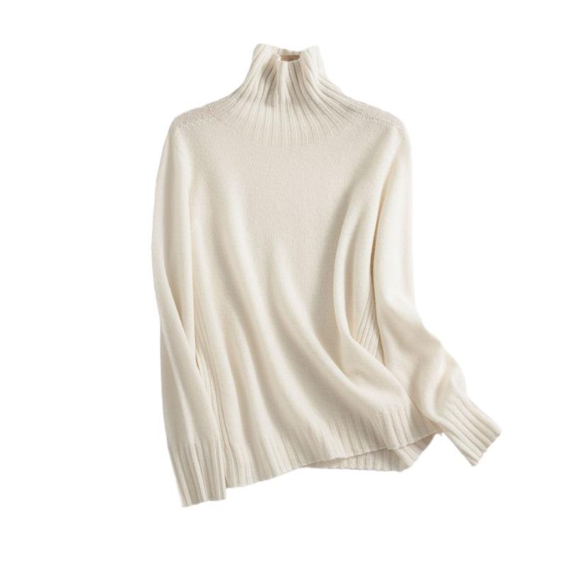 Wool sweater 0 wool seamless integrated full-formed sweater women's autumn new turtleneck with knitted bottoming shirt
