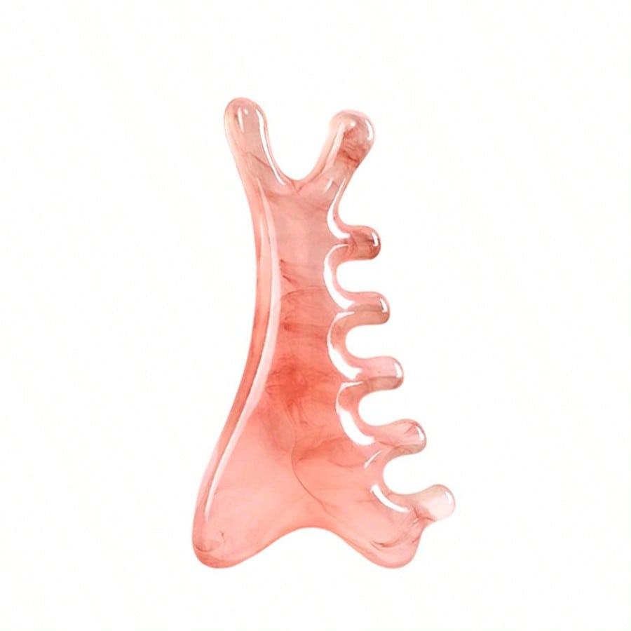Pink 4-in-1 Scalp Massage Comb for Face Eye Nose Relief Stress Relieve Meridians Stimulation Hair Care Tool