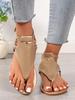 Women's Summer Casual Thong Sandals - New Style, Large Sizes, Flat Beach Sandals