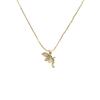 Real Gold Plated Zircon Elf Angel Necklace - Cute, Korean Style, 2024 Women's Trend