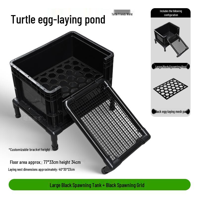 Turtle Egg-Laying Pond & Incubation Box with Basking Platform and Sand Pool