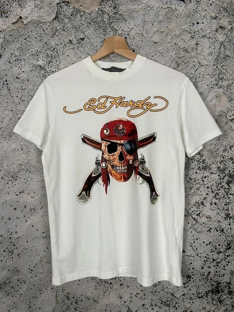 

Ed Hardy Y2K Pirates Graphic Avantgarde Short Sleeve Unisex Tshirt S-4XL M