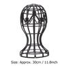 ABS Foldable Wig Display Support Stand Professional Holder Folding Wig Air Dry(Black)