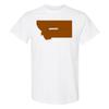 Montana Football Bundesstaatsform - Heimatstolz T-Shirt - Weiß