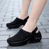 Spot Large Size Mesh Women's Shoes 42 Sandals Women's Semi-drag Mother Breathable and Light Air Cushion Heightening Elderly Shoes 077