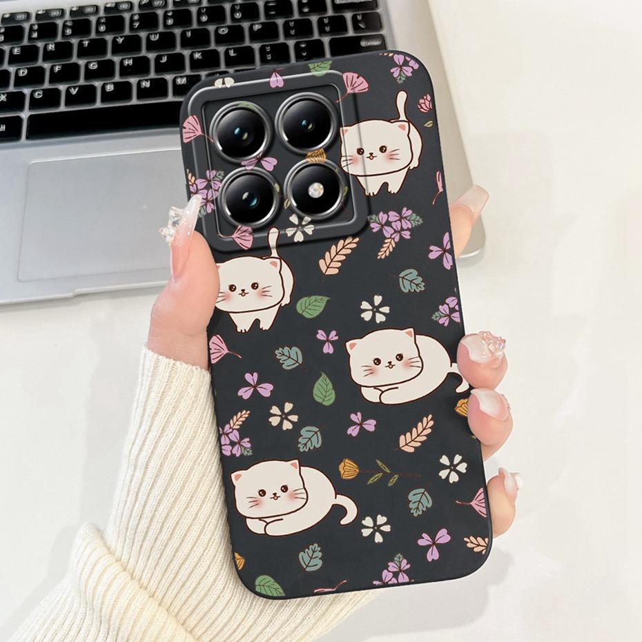 Cartoon Case For Xiaomi 14T Pro / 14T 5G Lens Protective Jelly Soft Silicone Cover For Xiaomi Mi14T 14TPro Phone Cases