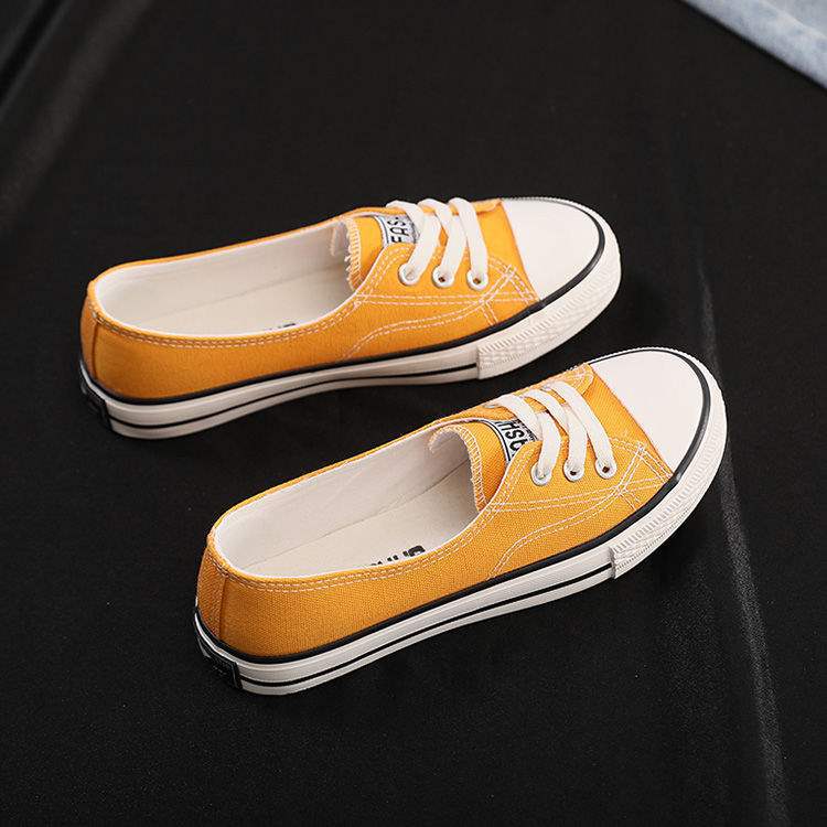 Frühling flache Öffnung atmungsaktive Segeltuchschuhe Damen flacher Boden koreanische Version Studenten kleine Stoffschuhe lässige faule Schuhe