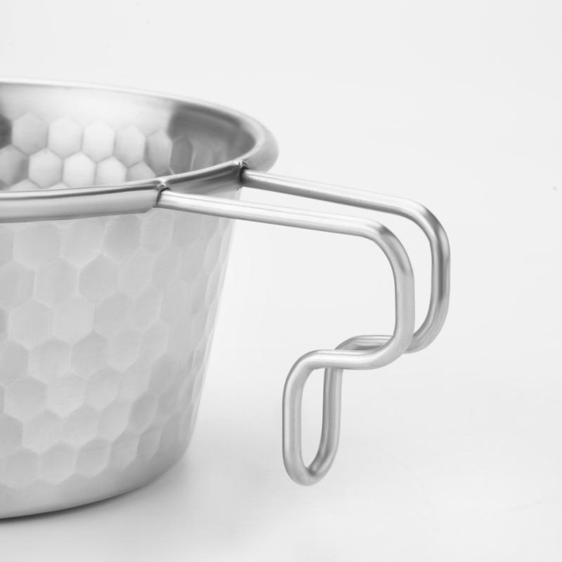 1PC 12.17oz(360ML) Stainless Steel Sierra Cup Stackable Portable Round Sierra Bowl Cup with Handle for Camping and Hiking