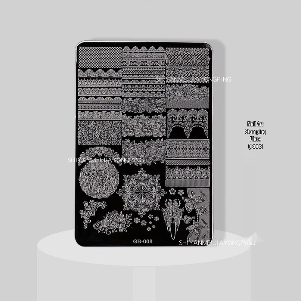 

Штамповочная плита для ногтей: Бабочка, Цветочный, Лист, Кружево