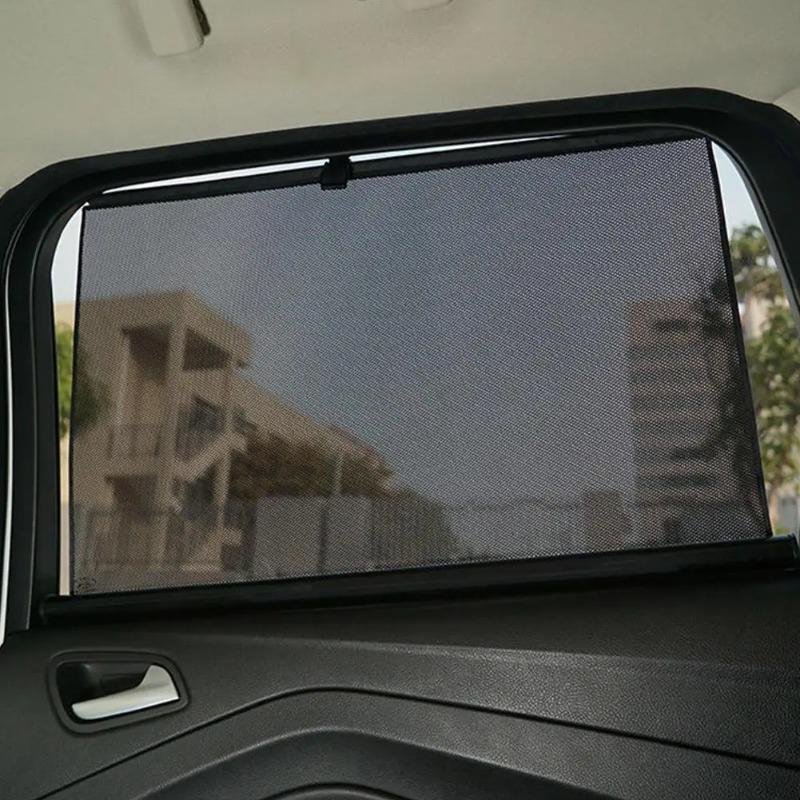 Automatic Retractable Car Window Curtain Sunshade Summer UV Privacy Protection Mesh Universal For Car Exterior Accessories