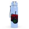 1PC Red Farm Tractor Pattern 750ml Color Plastic Sports Water Bottle Leakproof Flip Straw Lid Suitable for Sports Office Home Use