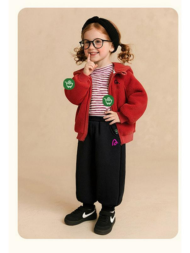 2025 Winter Kids' Fleece-Lined Cuffed Pants: Warm, Comfortable, Casual Style for Boys & Girls