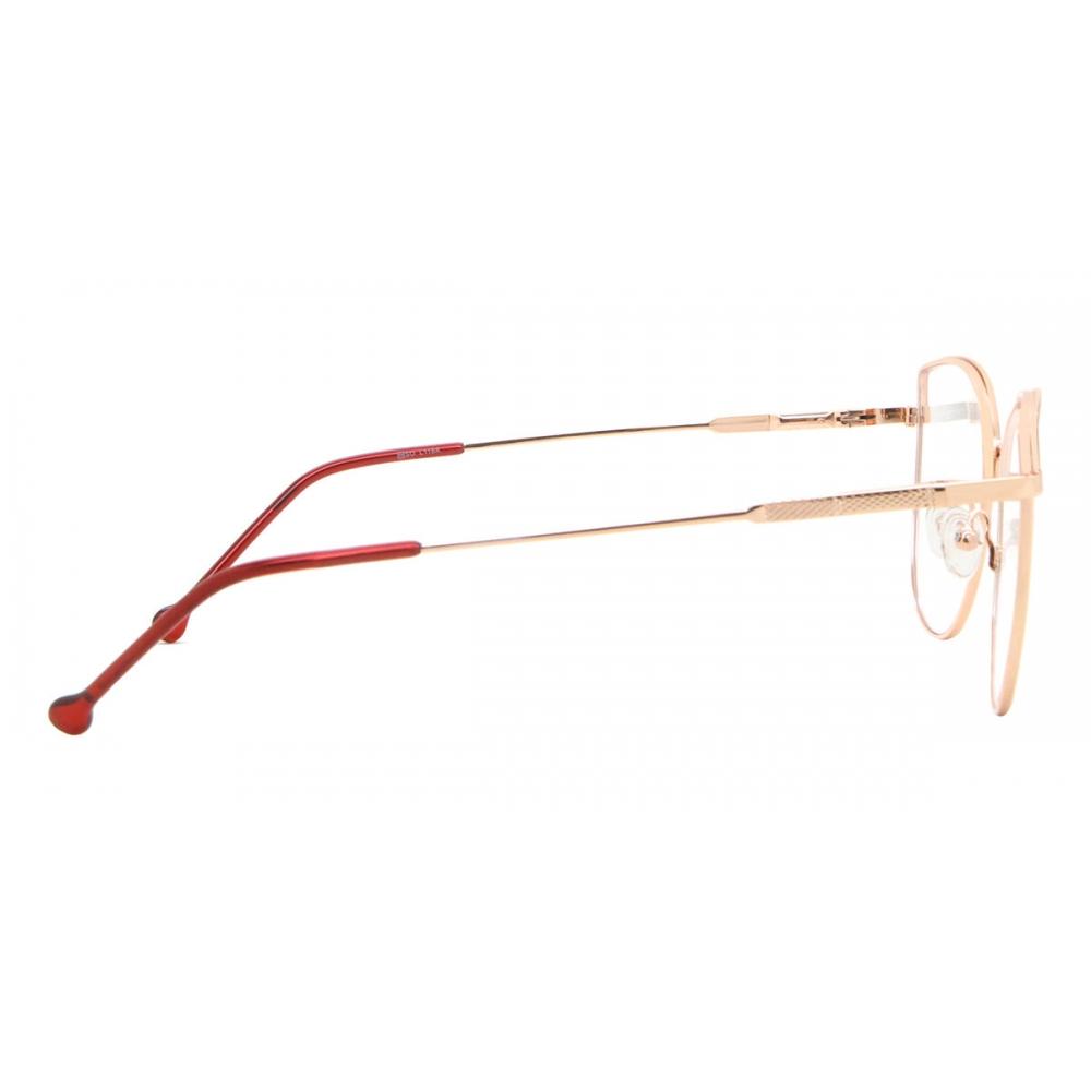 Full Rim Cat Eye Red Rose Gold Smartbuy Collection Greta L118a Fashion Women Eyeglasses