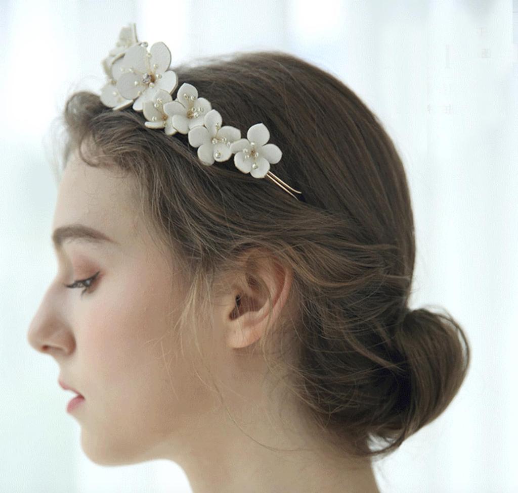 Flower Hair Hair Ornament for and Weddings Accessory, Headpiece, Headband, Parties, Bridal, [J's Select]