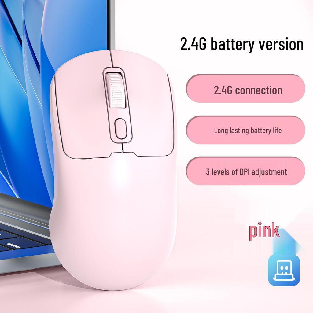 Wireless Type-C Rechargeable Silent Dual-Mode Gaming & Office Mouse