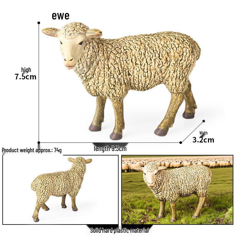 Wildlife Simulation Model: Tiger, Lion, Panda, Elephant, Rhinoceros, Kangaroo, Leopard, Horse, Sheep Toy Set